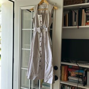 Banana Republic Size 00 Petite tan linen dress, NWT